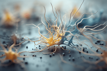 神经元结构的三维图像图片
