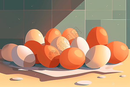 新鲜鸡蛋新鲜的鸡蛋插画