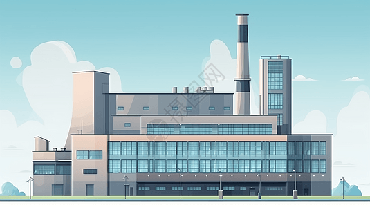 现代化发电厂插图图片