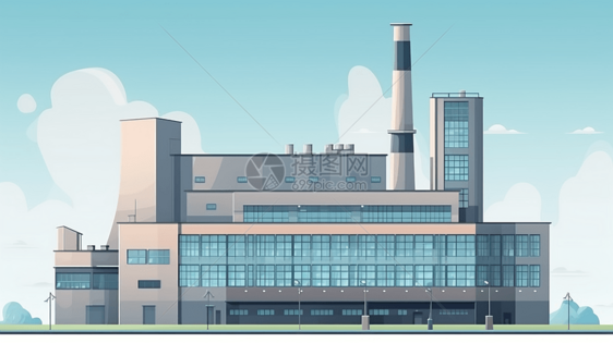 现代化发电厂插图图片
