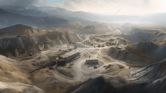 大型矿山矿场概念图图片