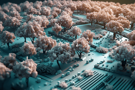 樱桃种植园黏土模型图片