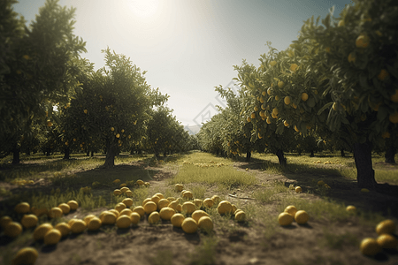 柠檬种植农场特写图图片