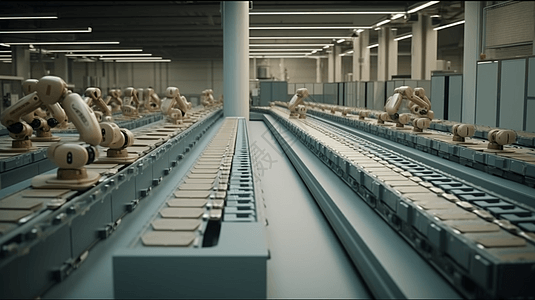 工厂自动化机械作业图片