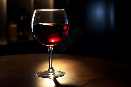 一杯精致的经典红酒图片