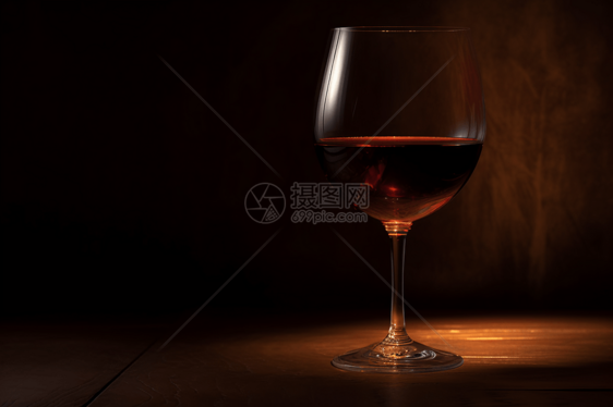 上一杯精致的经典红酒图片