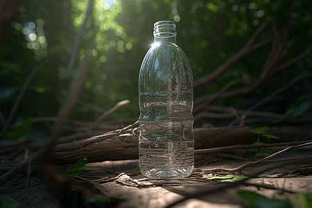 自然环境下的水瓶特写镜头背景图片