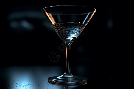 酒吧调鸡尾酒的精美酒杯图片