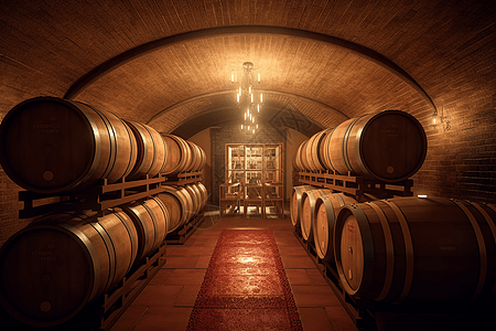 发酵葡萄酒酒窖的概念图图片