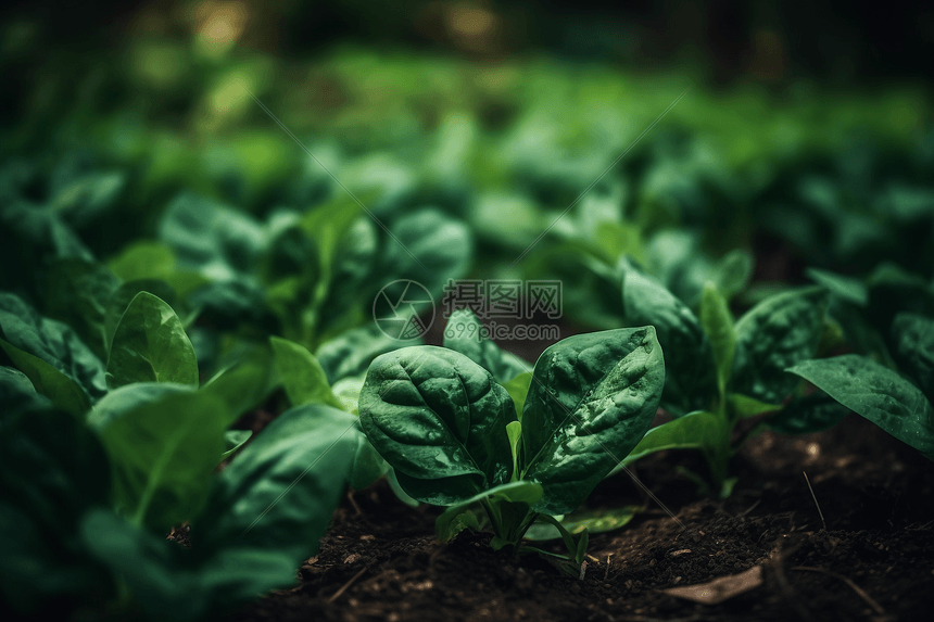 种植菠菜农场基地图片