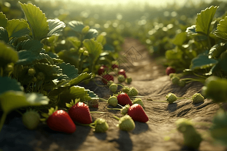 草莓种植园图片