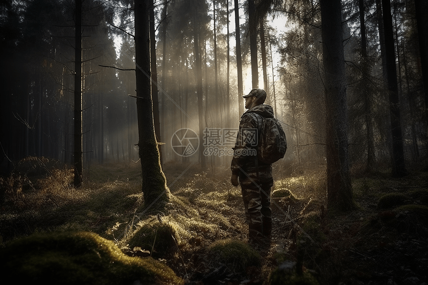 森林狩猎游戏现场图片