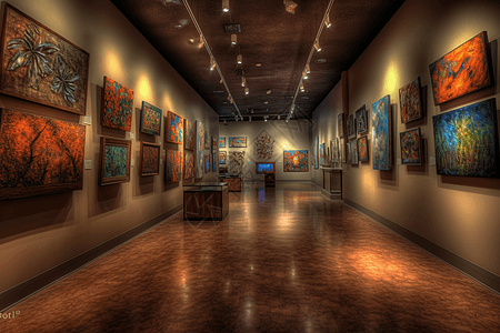 现代的画廊背景图片