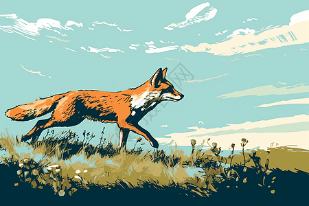 草地狐狸图片