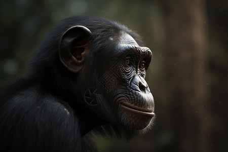 丛林黑猩猩背景图片