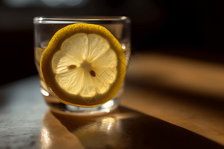 晶莹剔透的美味柠檬水背景图片