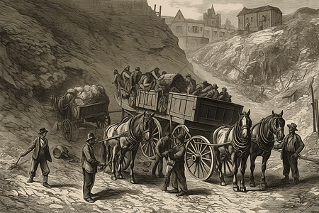 古时马车运输资源图片