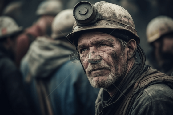 煤矿工人脸部特写图片