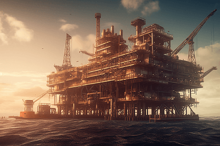 海上石油钻井平台图片