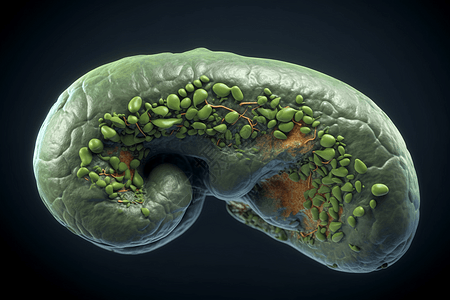 3D渲染胆囊背景图片