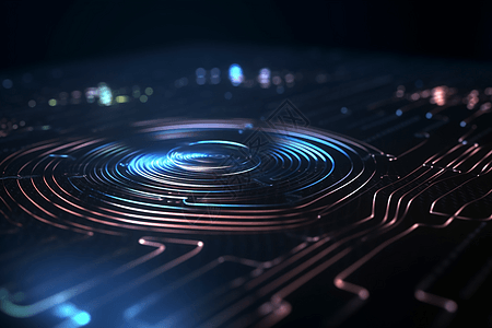 未来背景描绘射频识别技术图片素材