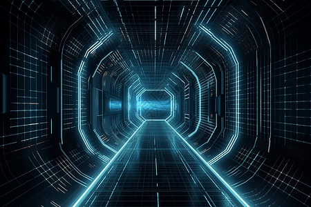 数字数据流的未来隧道图片