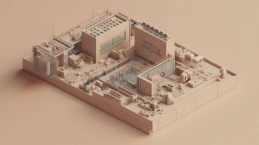 管理系统3D概念黏土模型图片