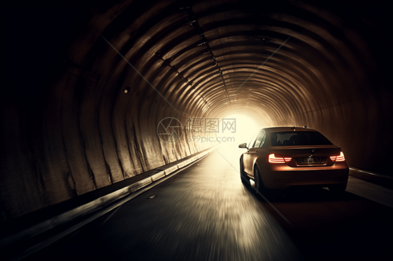 驶过隧道的汽车图片