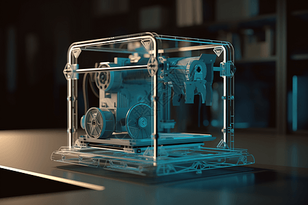 工业3D打印机背景图片