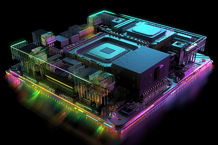 电脑GPU芯片电路板图片