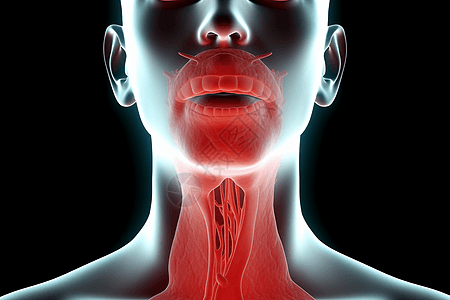 喉咙疼痛视图图片