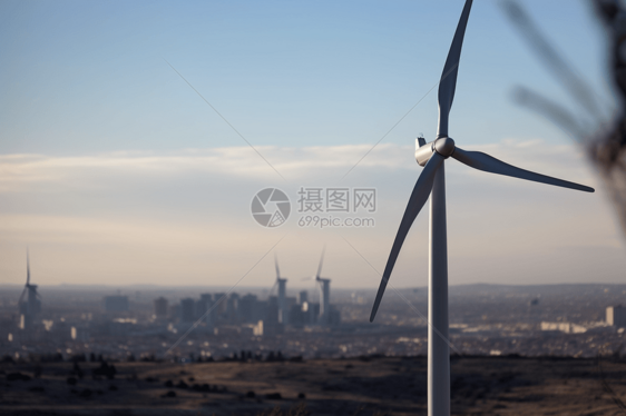 城市风力涡轮机图片