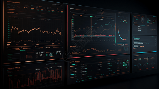 金融交易界面的概念图图片