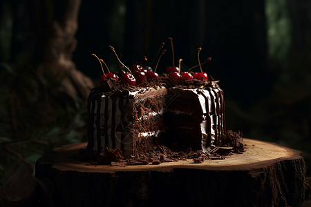 巧克力黑森林蛋糕图片