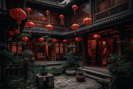 传统中式建筑高清图片