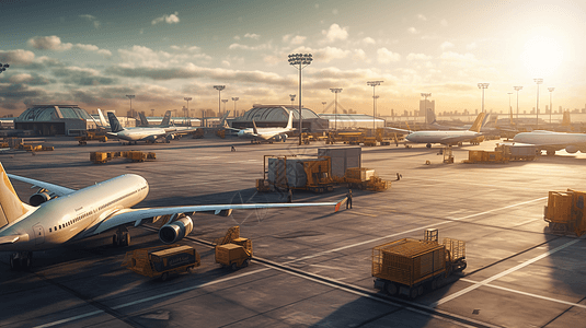 机场物流运输场景图片