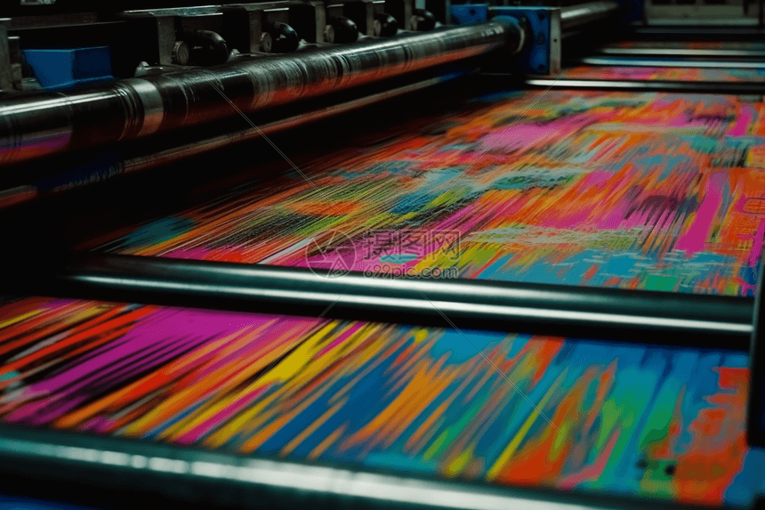 高速印刷机的色彩图片