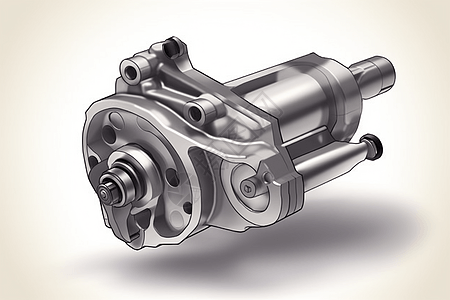汽车动力转向泵的平面插图背景图片