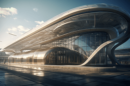 未来派车站建筑图片