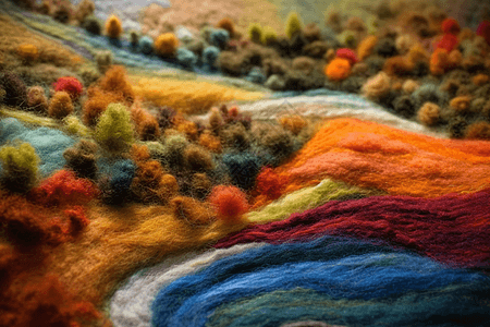 详细的羊毛毡状景观图片