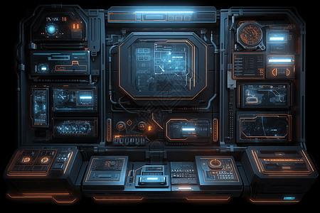 科技全息控制台图片