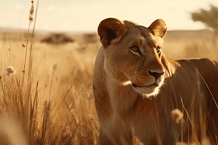 非洲大草原上的狮子图片