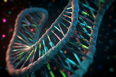 DNA链的3D概念图图片