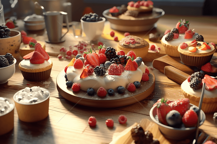 奶油水果蛋糕制作过程图片