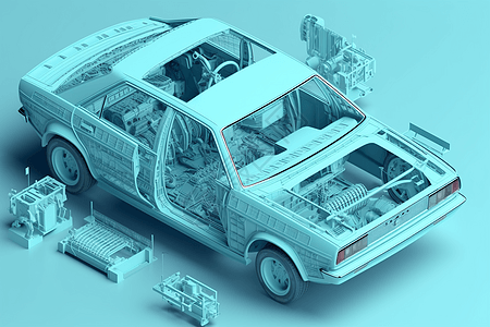 3D渲染汽车改装模型图片