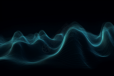 暗梯度流体波创意背景图片