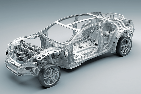 3D汽车改装框架图背景图片