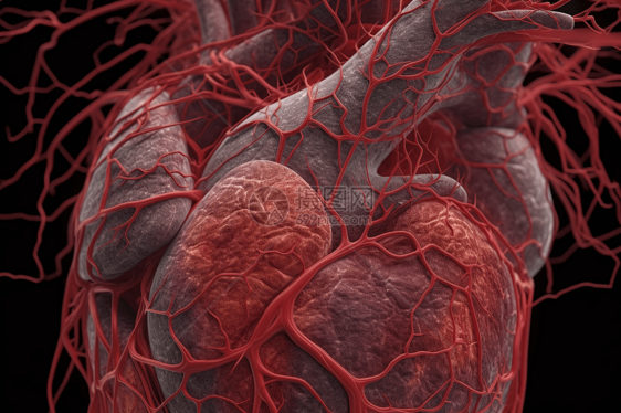 错综复杂的心脏血管图片