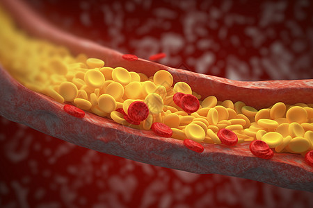 动脉中的胆固醇斑块医学概念高清图片