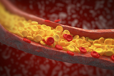 动脉中的胆固醇斑块医学概念图片